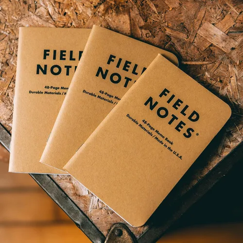 Vista 6 de Field Notes: Paquete Original de Kraft de 3 - Papel Mixto (1 Gráfico/Cuadrícula, 1 Rayado/Lineado, 1 Liso/Blanco) Cuadernos de Notas - Cuadernos