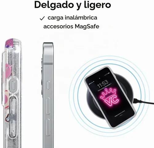 Vista 5 de VELVET CAVIAR Funda para iPhone 13 Pro Max, probada en caídas de 10 pies, purpurina transparente Bratz Bratz Pack Glitter