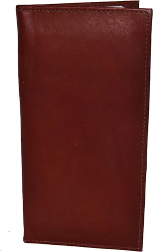 Vista 3 de Cartera larga de cuero para hombre con bolsillos para tarjeta de identificación bolso plegable