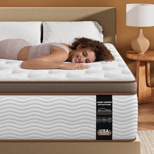 Vista 11 de BedStory Colchón tamaño matrimonial firme - Colchón híbrido de 12 pulgadas con soporte ortopédico para la columna vertebral - Muelles de bolsillo