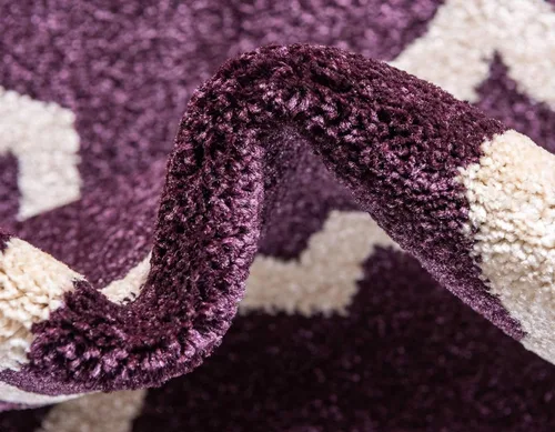 Vista 7 de Unique Loom Trellis Collection - Alfombra de área de Filadelfia, rectangular de 2 pies 2 pulgadas x 3 pies, color morado y marfil