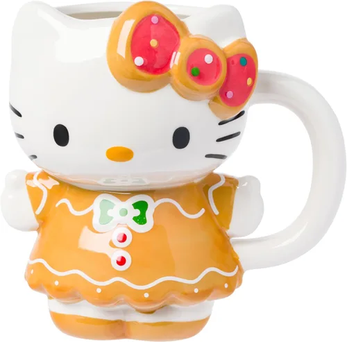 Vista 18 de Silver Buffalo Sanrio Hello Kitty and Friends Badtz-Maru - Taza de cerámica esculpida en 3D, 20 onzas
