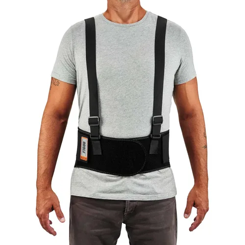 Vista 8 de Ergodyne ProFlex, faja lumbar estándar elástica (negra)