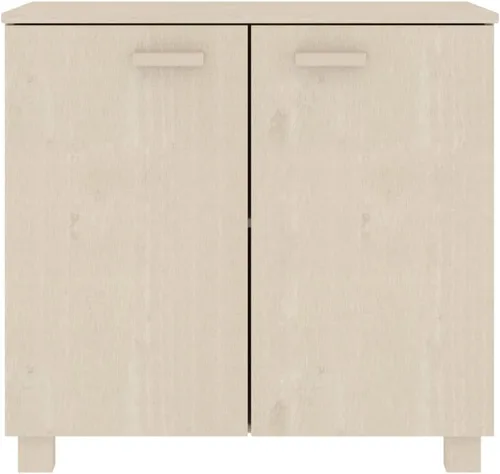 Vista 4 de Aparador marrón miel 33.5"x13.8"x31.5" madera maciza pino