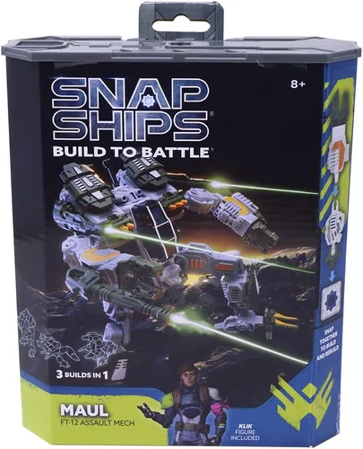 Vista 7 de Snap Ships Forge Maul FT-12 Assault Mech - Construir para la batalla - No requiere baterías - Construye 3 diseños diferentes -8+