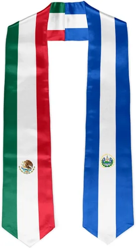 Vista 24 de Banda de estola de graduación con la bandera de Colombia de Estados Unidos, estola de graduación, regalo de graduación