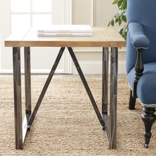 Vista 2 de Safavieh American Homes Collection Chase - Mesa auxiliar de color natural