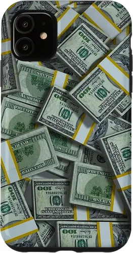 Vista 8 de Pile Money Finance Currency 100 Dollar Stacks Bill s Success Case para iPhone 17
