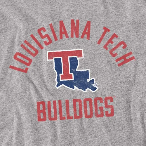 Vista 2 de Louisiana Tech University Camiseta oficial con logotipo de Bulldogs para mujer