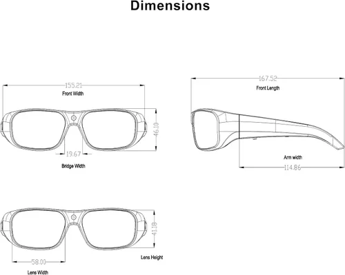 Vista 8 de OhO sunshine 4K UHD Camera Sunglasses, Record-While-Charging, Water Resistant, UV Protection Lenses, Unisex