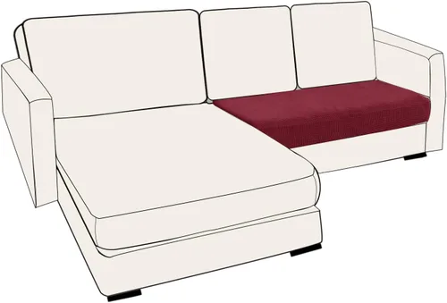 Vista 56 de UNBBRRL Fundas de cojín de asiento para sofá, elásticas, funda de cojín individual para sofá, fundas de cojín para sofá, fundas de héroe protegen