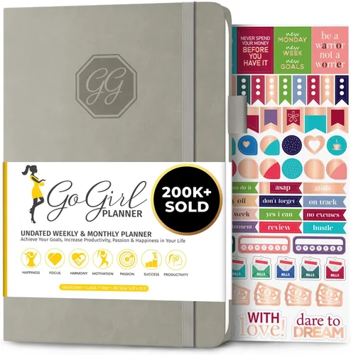 Vista 8 de GoGirl Agenda y organizador para mujer – Agenda semanal tamaño A5, diario de objetivos y agenda para mejorar la gestión del tiempo, la productividad