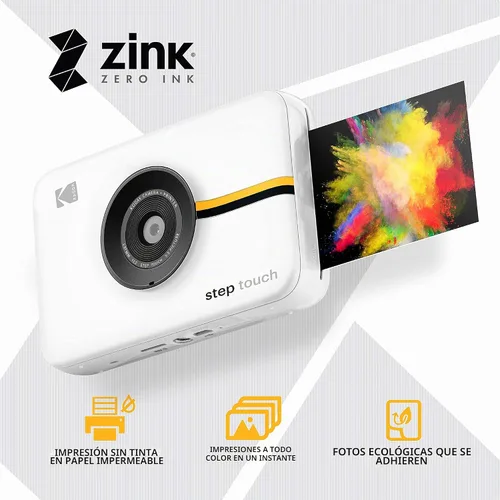 Vista 3 de Kodak Step Touch Cámara digital de 13 MP e impresora instantánea con pantalla táctil LCD de 3.5, video HD de 1080p - Suite de edición, Bluetooth
