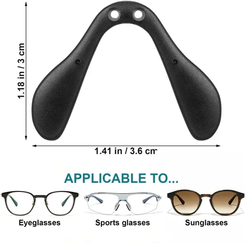 Vista 6 de Beavorty 3 unids almohadillas de gafas de silicona marco puente pad soporta reemplazo anti-caída gafas herramienta de fijación para ciclismo