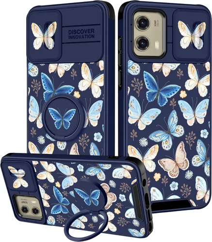 Vista 20 de Funermei Funda para Moto G Stylus 5G 2022, funda para teléfono con diseño de calavera de esqueleto para mujeres y niñas, diseño gótico, Como