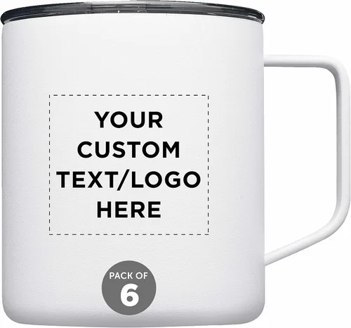 Vista 16 de Kenai - Tazas de viaje personalizadas con recubrimiento en polvo, 13.5 onzas, juego de 24, paquete personalizado a granel, doble pared, perfectas