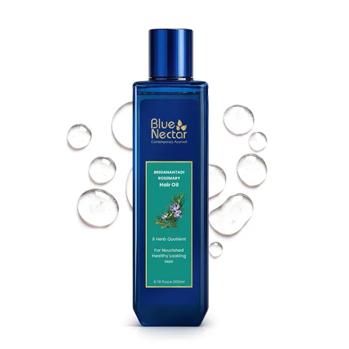 Vista 10 de Blue Nectar Aceite de cuero cabelludo ayurvédico de romero y bhringraj para el crecimiento del cabello con amla, 3.38 onzas líquidas