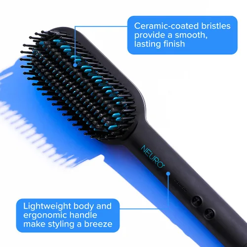 Vista 3 de Neuro by Paul Mitchell - Cepillo suave y suave, múltiples ajustes de calor para desenredar y alisar en un solo paso