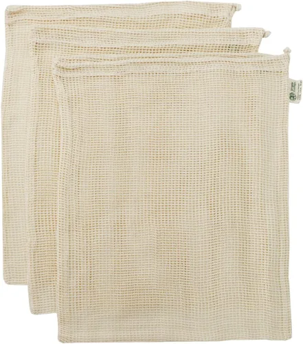 Vista 12 de Simple Ecology Bolsas de algodón orgánico para las compras de comestibles, reutilizables, algodón natural
