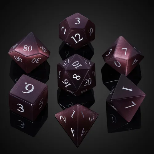 Vista 20 de UDIXI Juego de dados de piedras preciosas de amatista, dados DND de piedra de cristal D&D con estuche de regalo para juegos de rol y juegos de mesa