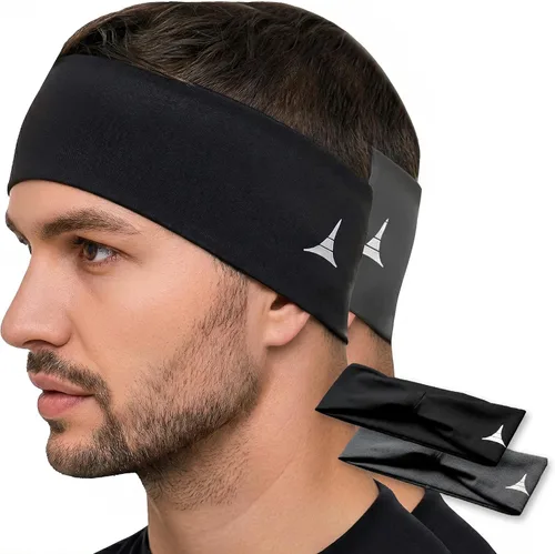 Vista 10 de French Fitness Revolution - Diadema deportiva elástica para hombres y mujeres - Banda para el sudor para chicos para correr, ciclismo, baloncesto