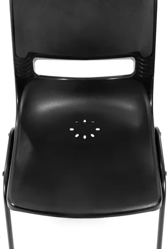 Vista 9 de EMMA + OLIVER Silla de aula negra apilable Flex Comfort Negro