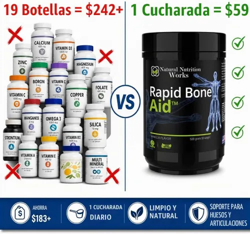 Vista 5 de Rapid Bone Aid - Suplemento en polvo y protocolo de fractura EBook (vainilla)
