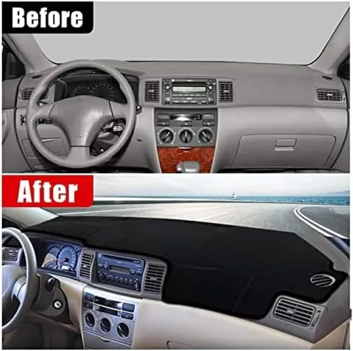 Vista 2 de Funda para salpicadero de automóvil, evita la luz, alfombrilla anti-UV, alfombrilla para Toyota para Corolla para E120 para E130 2000-2006, lado