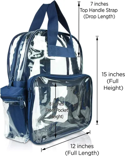 Vista 39 de DALIX Bolsas de mochila transparentes de plástico liso dorado