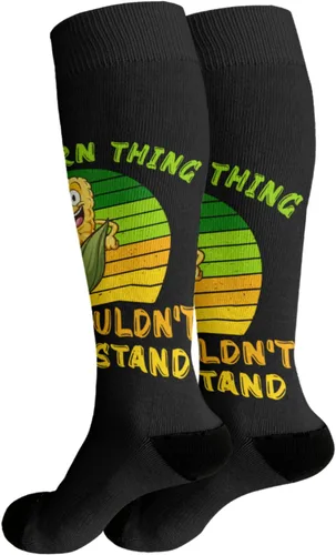 Vista 2 de devor Womens Knee Socks Liner Sock Womens Athletic Crew Socks Trendy corn Sock