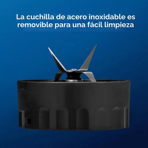 Vista 4 de Oster MyBlend Plus Licuadora personal de 20 onzas, portátil, libre de BPA, 500 vatios con función de un toque, cuchilla de acero inoxidable