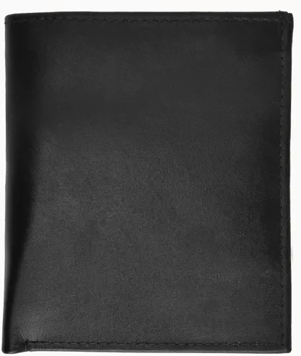 Vista 8 de MARSHAL Cartera grande de cuero genuino para hombre con tarjeta de crédito Negro