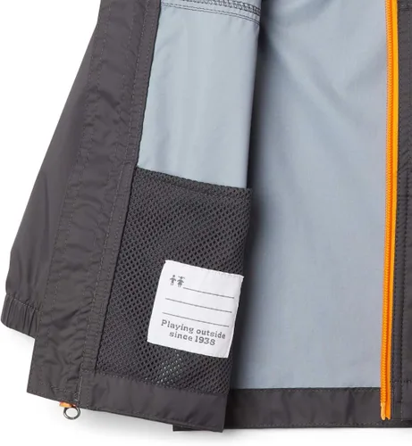 Vista 6 de Chaqueta impermeable Glennaker de Columbia para niño, color gris carbón (Shark), talla grande