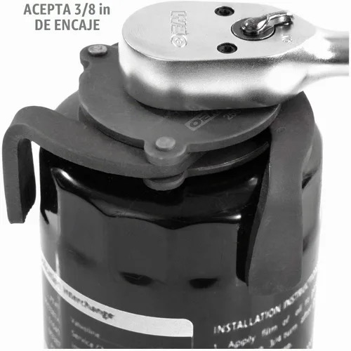 Vista 4 de OEMTOOLS 25017 2-1/2" x 3-7/8" 3-patas Spin-On estilo llave de filtro de aceite, llave de filtro de aceite ajustable, negro