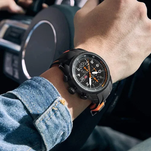 Vista 5 de MF MINI FOCUS Relojes de pulsera para hombre de lujo con correa de silicona impermeable y correa de cuarzo para hombre