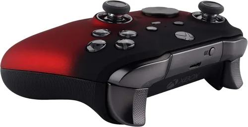 Vista 7 de eXtremeRate Shadow Scarlet Red Soft Touch Grip Faceplate Cover, Front Housing Shell Case Replacement Kit for Xbox One Elite Series 2, Xbox Elite 2