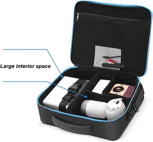 Vista 3 de Goshyda Funda para proyector, bolsa de transporte de viaje con correa de hombro ajustable para Vivitek, para Optoma