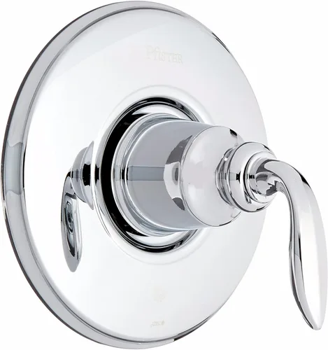 Vista 5 de Pfister R89-1CBK Avalon - Moldura para válvula de ducha y tina con una sola manija, níquel cepillado