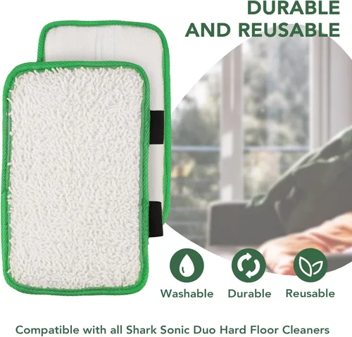 Vista 7 de Almohadillas de repuesto compatibles con limpiador de pisos de madera dura Shark Sonic Duo (paquete de 3)