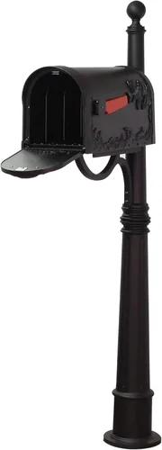 Vista 4 de SCB-1005_SPK600-BLK - Buzón de colibrí con poste de aluminio, color negro