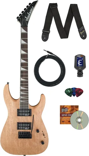 Vista 11 de Jackson JS Series Dinky JS20 DKQ 2PT Transparent Black Burst Paquete con cable, afinador, correa, púas y DVD de guitarra Austin Bazaar