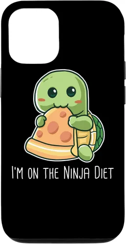 Vista 25 de Funda para iPhone 11 Pro Max I'm On The Ninja Diet Divertida Tortuga Comiendo Pizza Nerd Geek