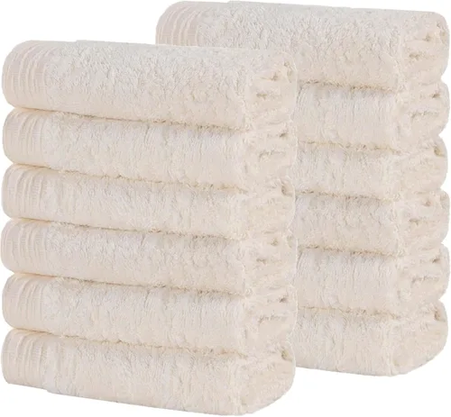 Vista 27 de Superior Rayon - Juego de toallas de 12 piezas de mezcla de bambú, de secado rápido, artículos esenciales para el baño, ducha, spa, toallas