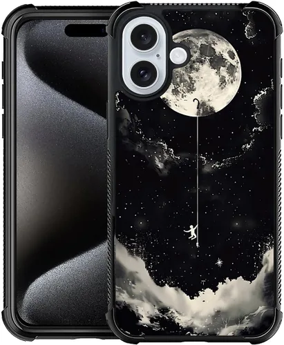 Vista 153 de CARLOCA Funda compatible con iPhone 15, increíble patrón de luz espacial nebulosa para niñas y niños, ultra protección, a prueba de golpes