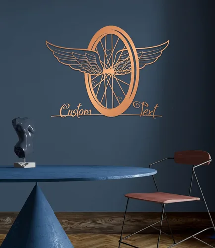 Vista 4 de Arte y decoración de pared de bicicleta de metal personalizada, regalo de metal personalizado para bicicleta, regalo para amantes del ciclismo