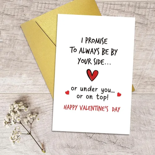 Vista 5 de Qiliji Tarjeta traviesa del día de San Valentín para él y ella, divertida tarjeta del día de San Valentín para marido, novio, esposa, novia, tarjeta