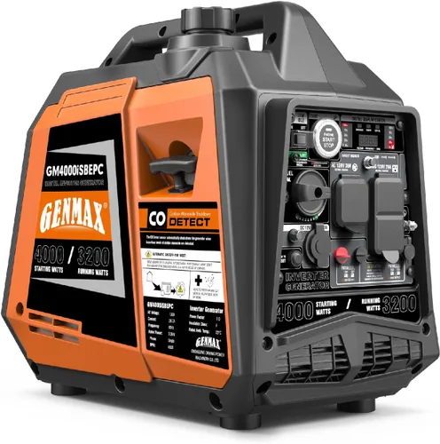 Vista 18 de GENMAX Generador portátil, motor de gas ultra silencioso de 1200 W, cumple con la EPA, función de modo ecológico, ultraligero para uso doméstico