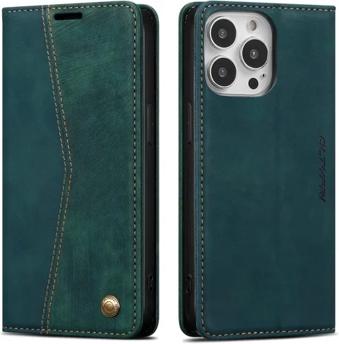 Vista 55 de QLTYPRI Para iPhone Air Case Wallet Con Tarjetero, Vintage PU Cuero Kickstand Cierre Magnético A Prueba De Golpes Folio Libro Funda Para IPhone 17