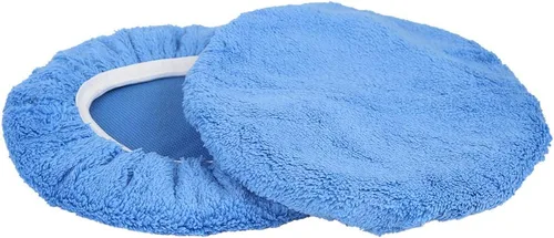 Vista 6 de X AUTOHAUX 5pcs 9-10 pulgadas azul cielo microfibra cera de coche pulido capó cubierta de almohadilla de pulido