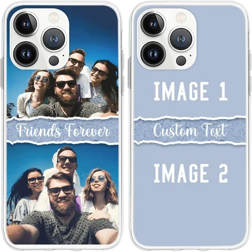 Vista 9 de CUBICER Fundas personalizadas para teléfono con foto personalizada de cumpleaños, a prueba de golpes, texto personal, funda transparente, regalos